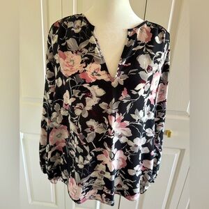 Joie Floral Silk Blouse Size Small